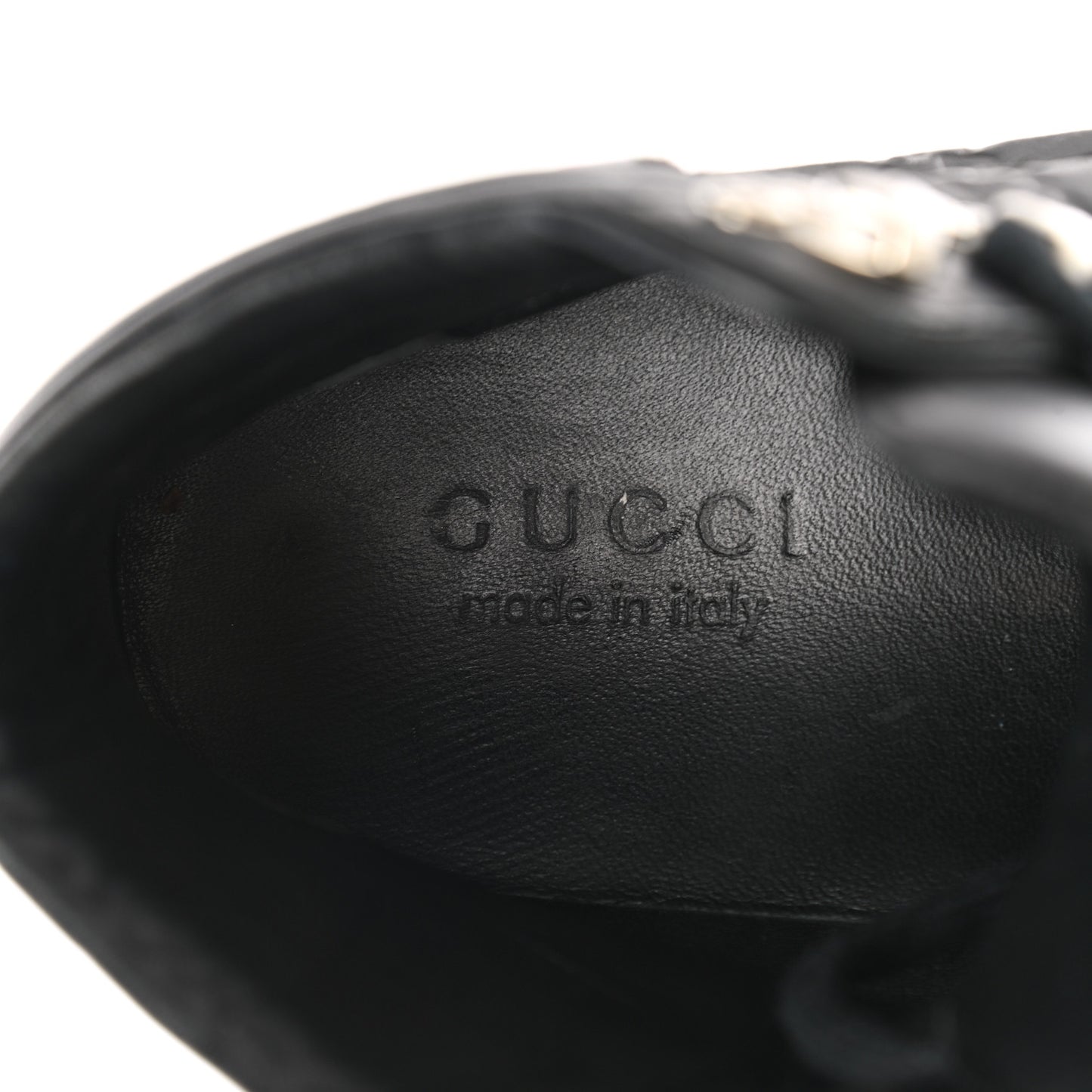 Guccissima Web High Top Sneakers 7 Black