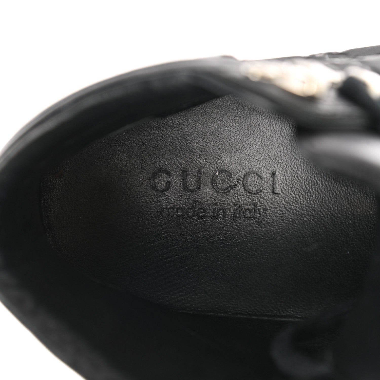 Gucci Guccissima Web High Top Sneakers 7 Black 7 of 8