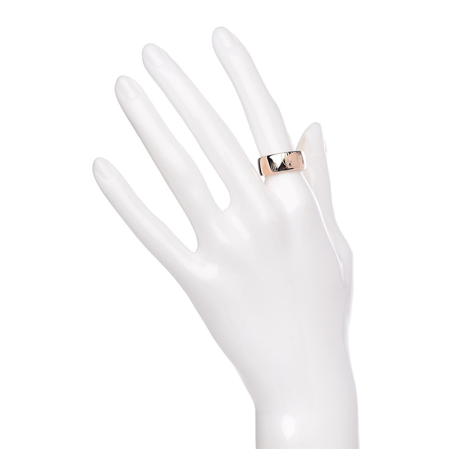 18K Pink Gold 8mm Happy Birthday Band Ring 51 5.75