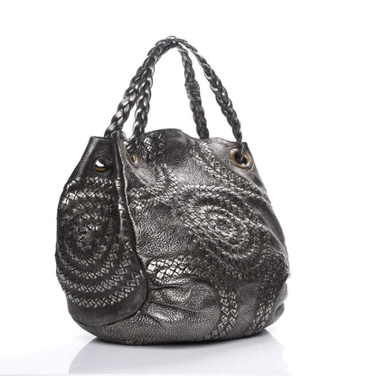 Bottega Veneta Metallic Cervo Illusion Hobo Bronze 3 of 8