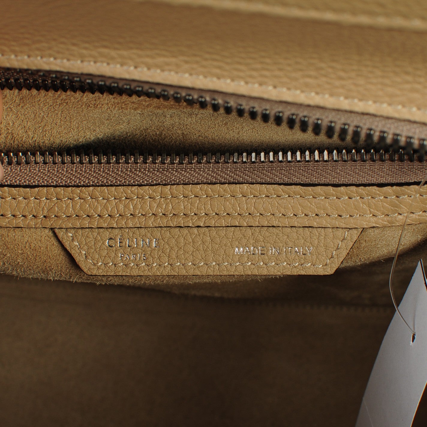 Drummed Calfskin Micro Luggage Dune