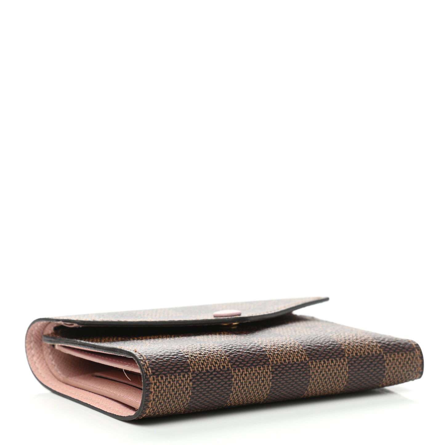Damier Ebene Victorine Wallet Rose Ballerine