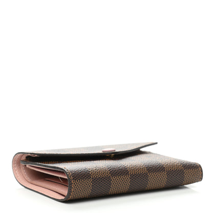 Louis Vuitton Damier Ebene Victorine Wallet Rose Ballerine 4 of 7