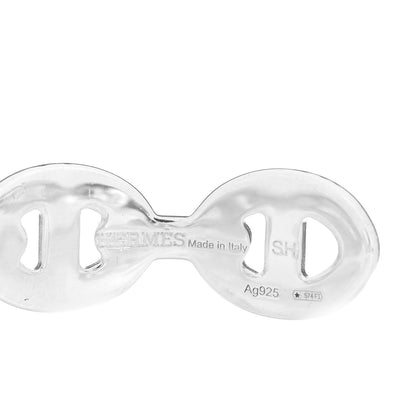 Hermes Sterling Silver MM Chaine d'Ancre Enchainee Cuff Bracelet SH 3 of 5