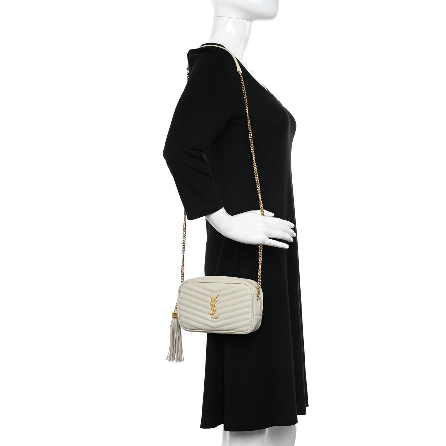 Grain De Poudre Matelasse Monogram Mini Lou Camera Bag Crema Soft