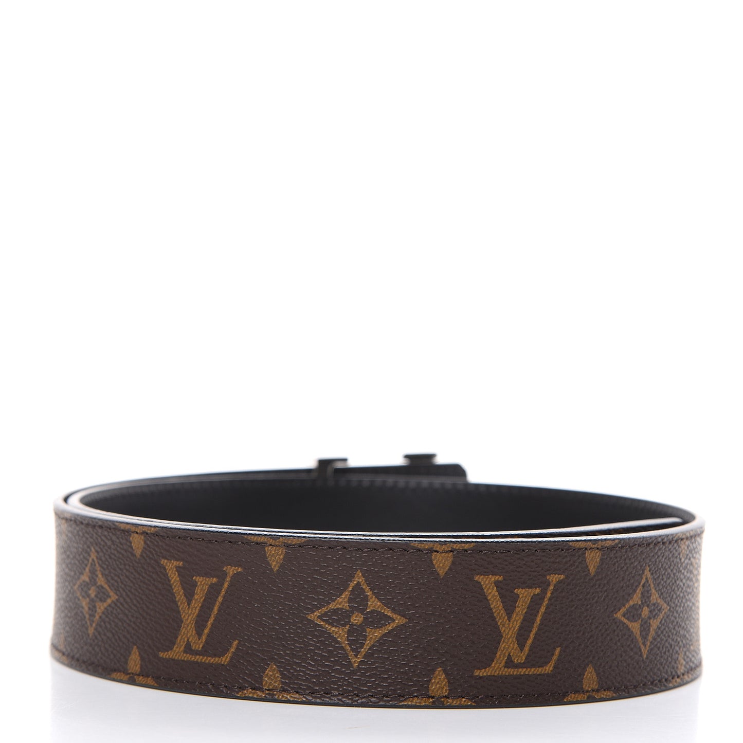 Calfskin Monogram 30mm LV Initiales Reversible Belt 80 32 Black