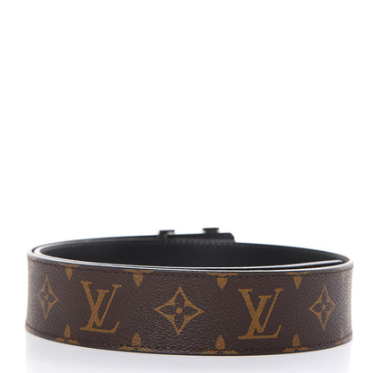 Louis Vuitton Calfskin Monogram 30mm LV Initiales Reversible Belt 80 32 Black 3 of 5