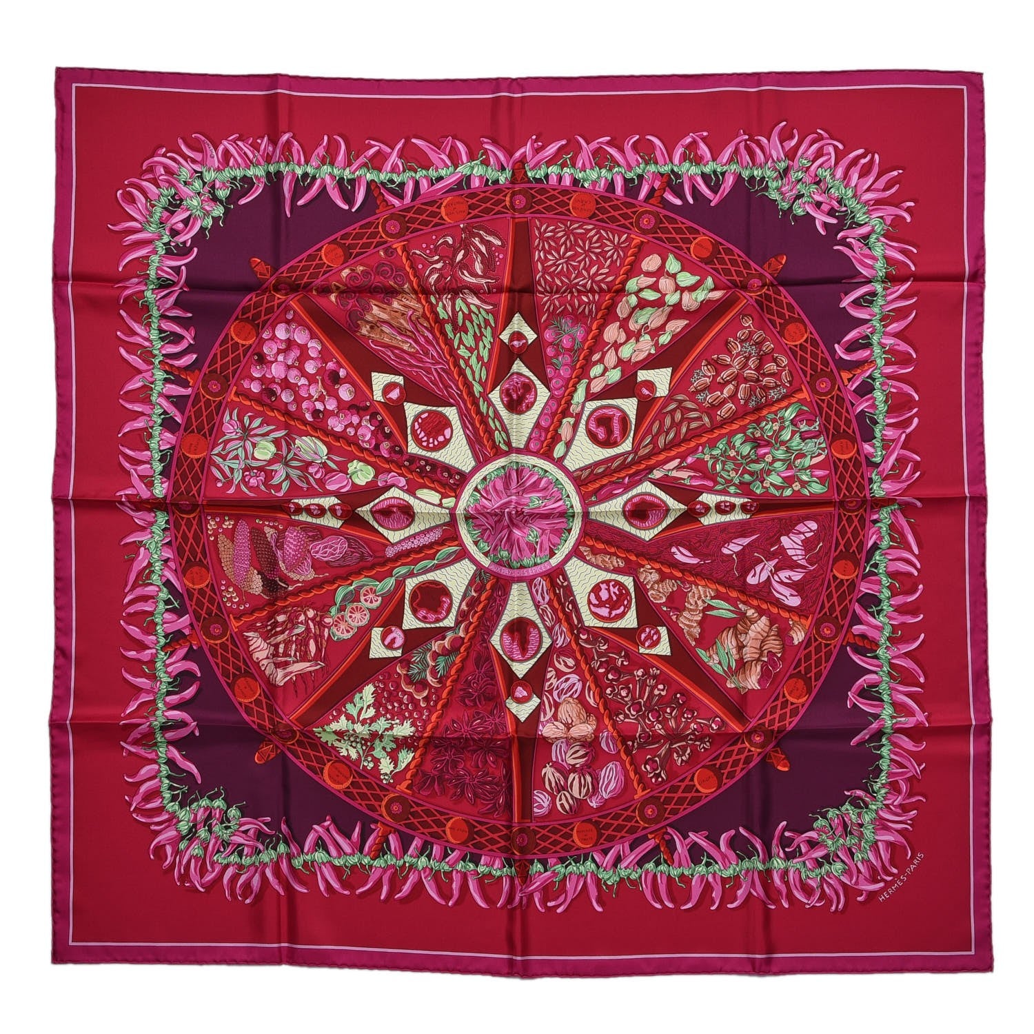 Hermes Silk Aux Pays Des Epices Scarf 90 1 of 8