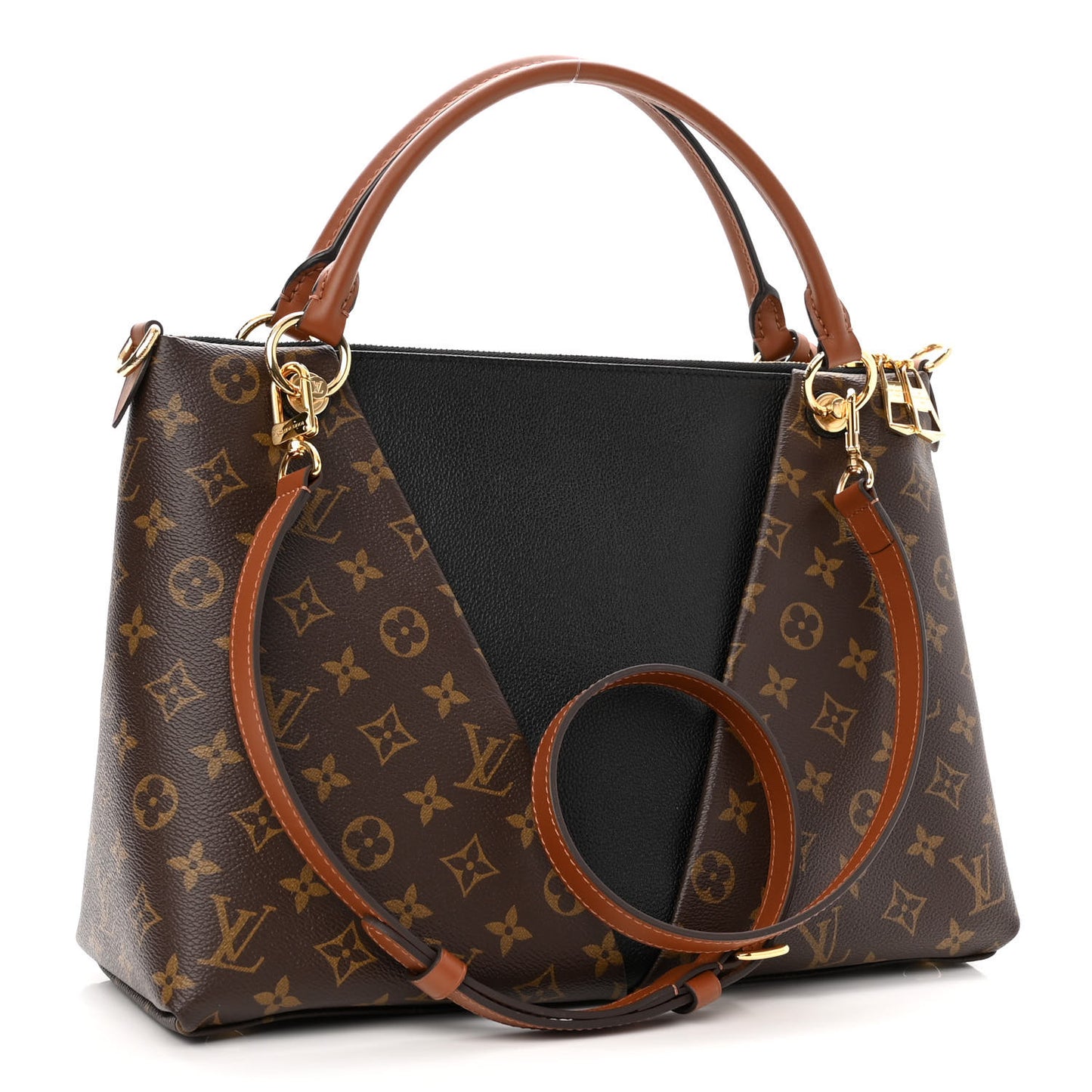 Monogram V Tote MM Black