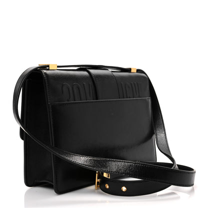 Christian Dior Shiny Crinkled Lambskin 30 Montaigne Flap Bag Black 2 of 7