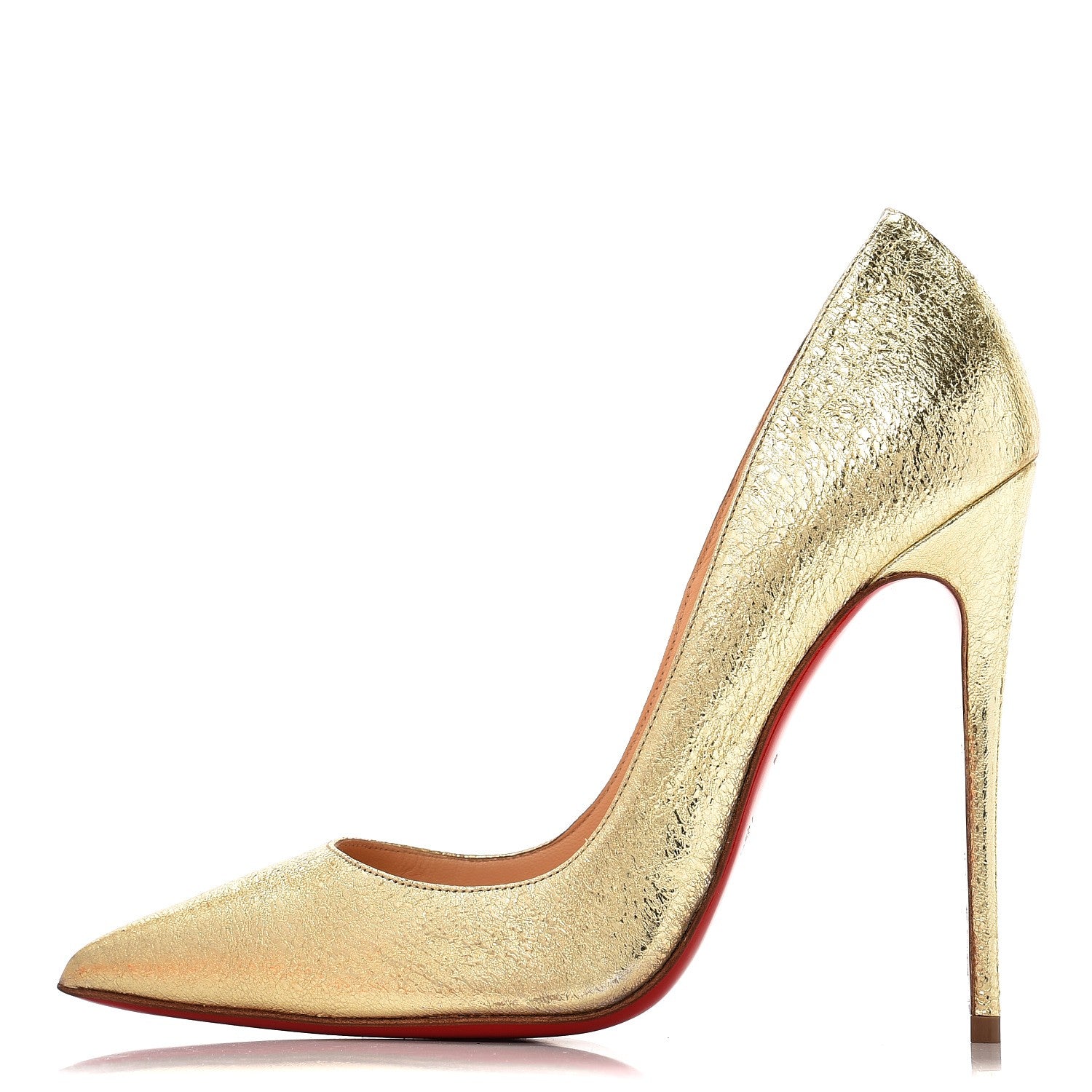 Christian Louboutin Nappa Pepite So Kate 120 Pumps 39 Gold 1 of 9