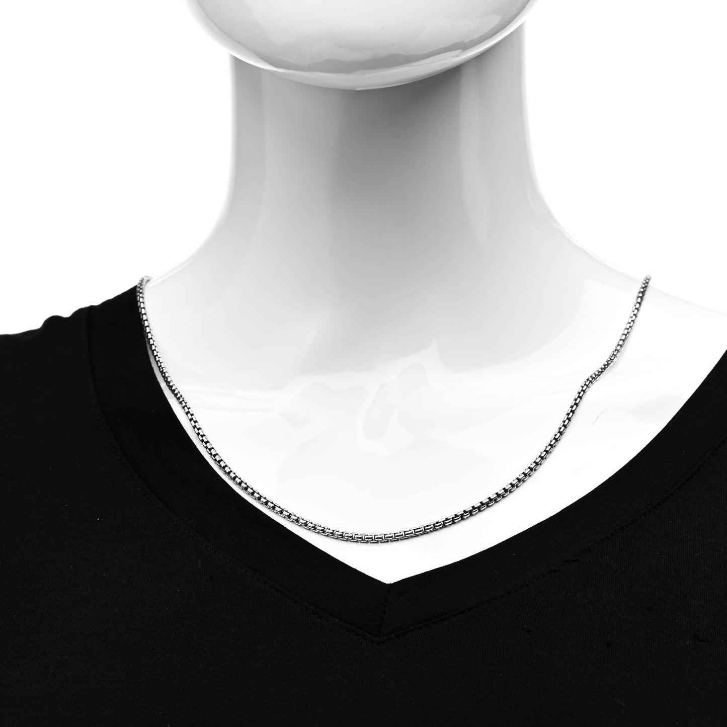 Sterling Silver 2.7mm Small Box Chain Necklace 24"