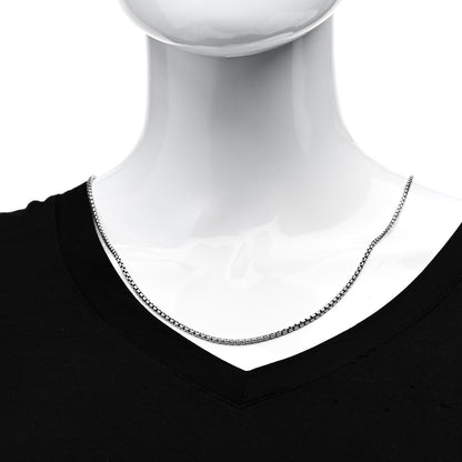 David Yurman Sterling Silver 2.7mm Small Box Chain Necklace 24" 2 of 5