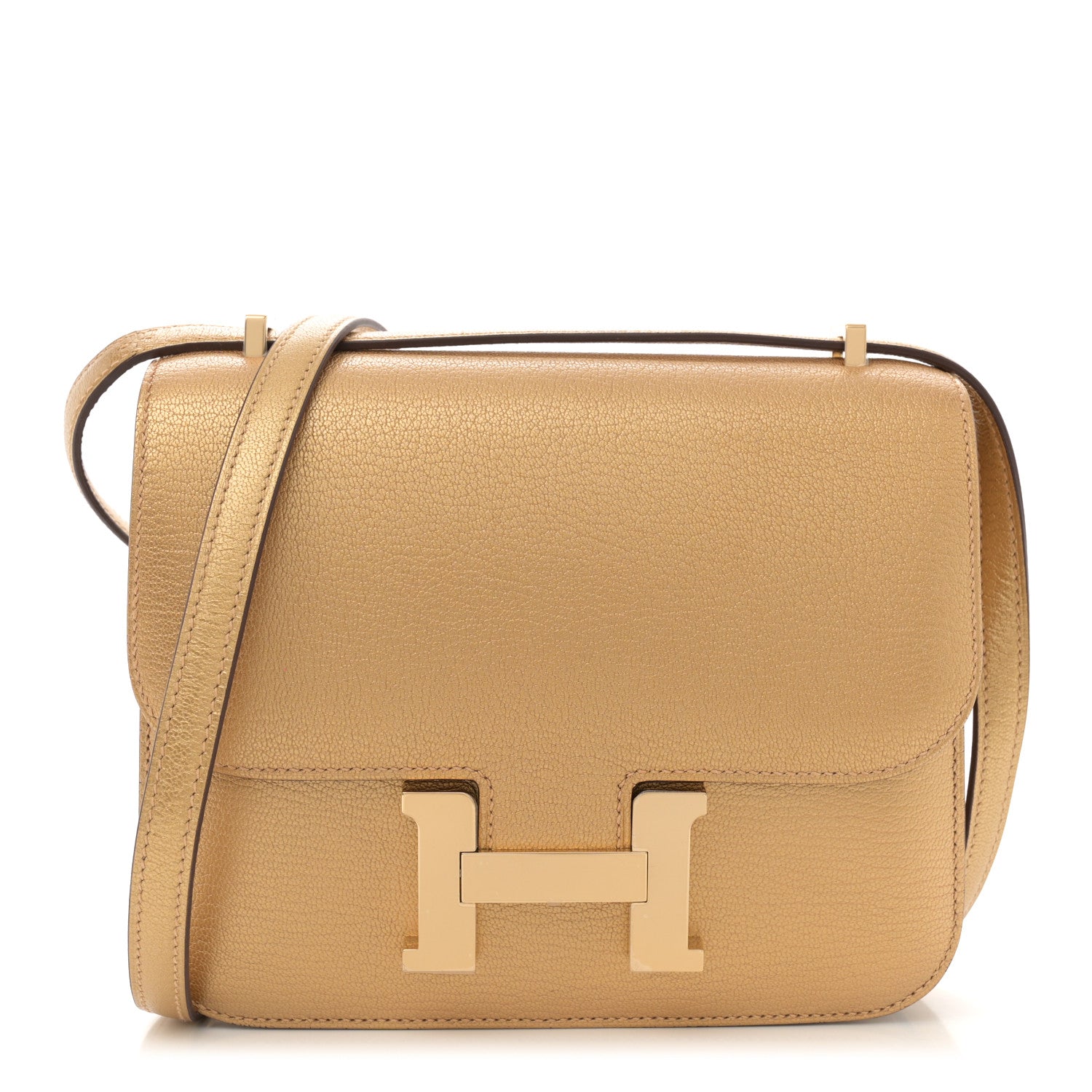 Hermes Metallic Chevre Chamkilight Constance 18 Doré 1 of 13