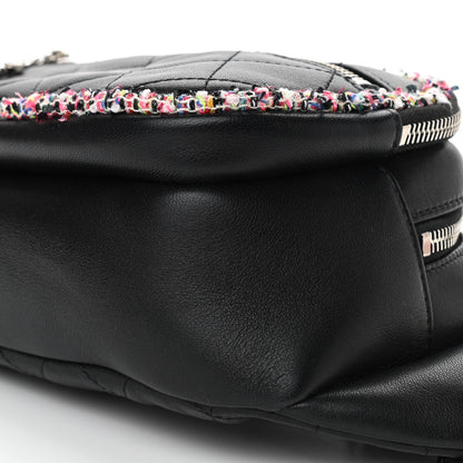 Chanel Lambskin Tweed Quilted Elegant Trim Waist Belt Bag Black 10 of 10