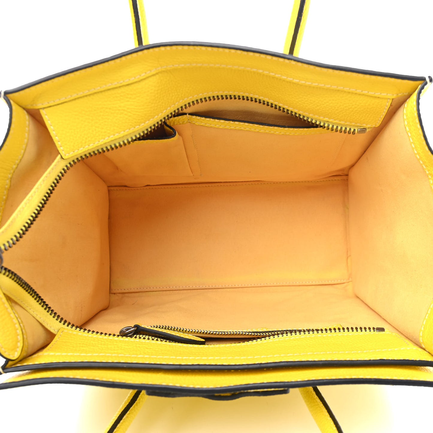 Drummed Calfskin Micro Luggage Citron