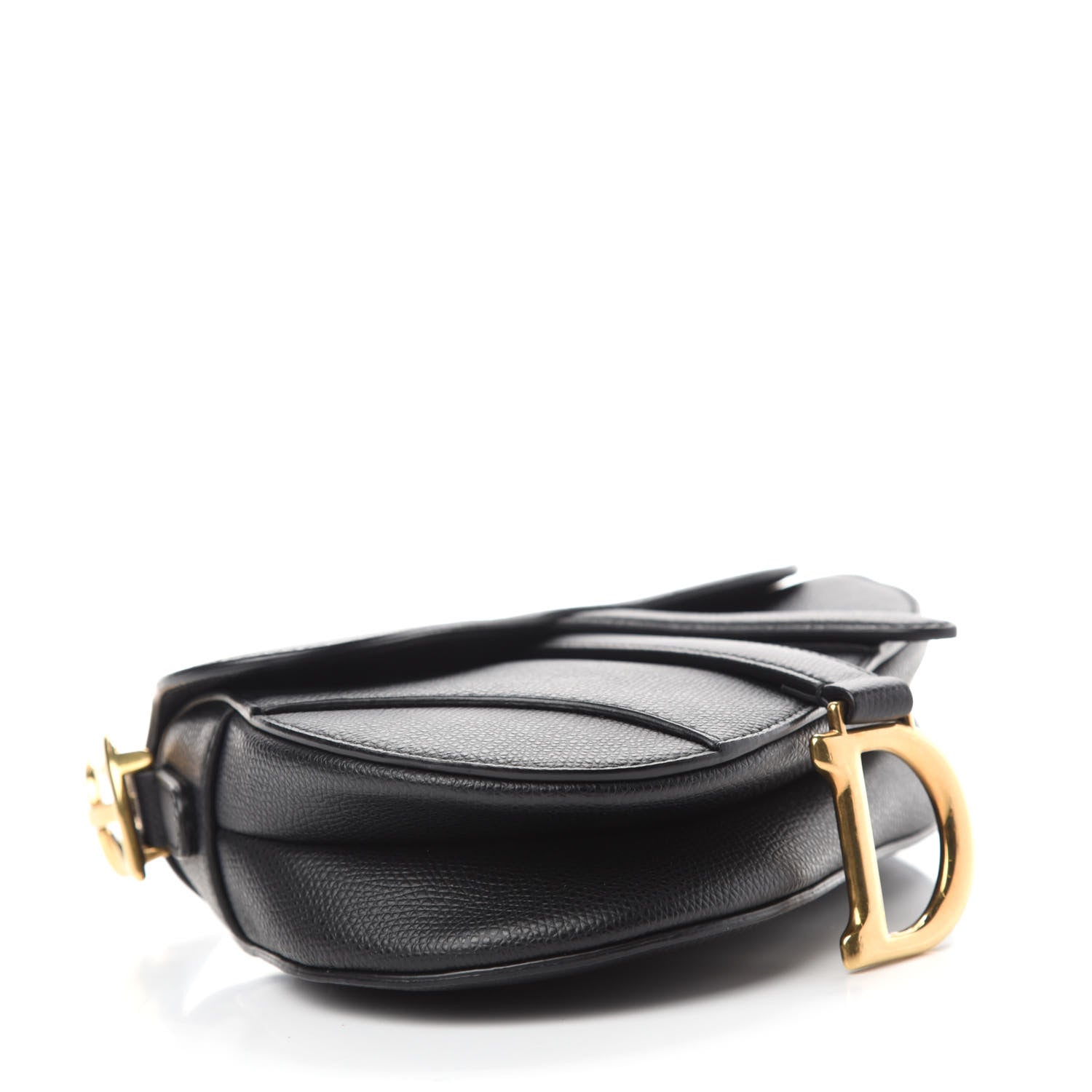 Christian Dior Grained Calfskin Mini Saddle Bag Black 4 of 11