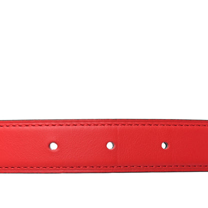 Hermes Epsom Swift 24mm Tresor Belt 75 Bleu Indigo Rouge De Coeur 3 of 4