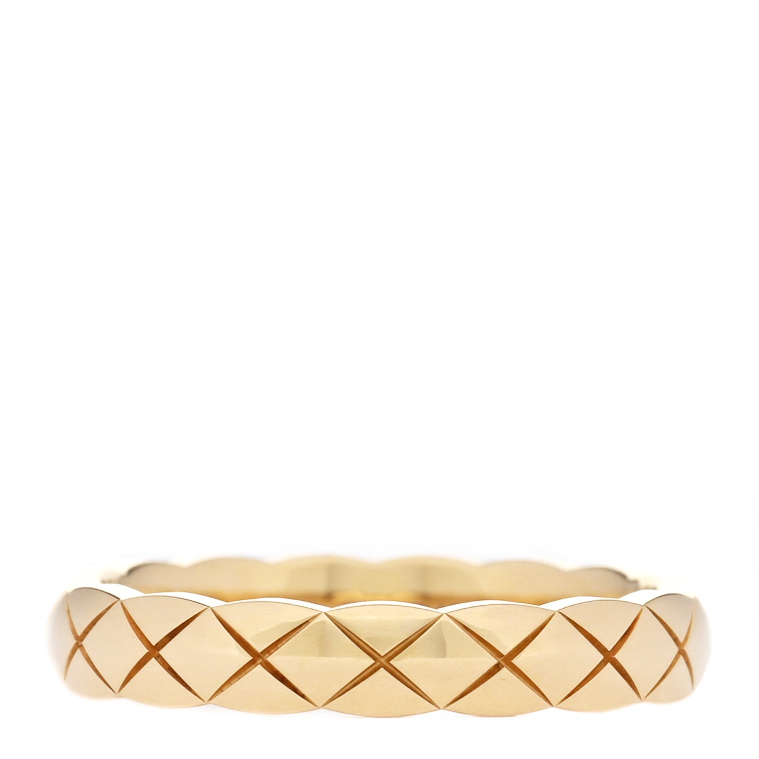 Chanel 18K Yellow Gold Mini Coco Crush Ring 49 4.75 1 of 5