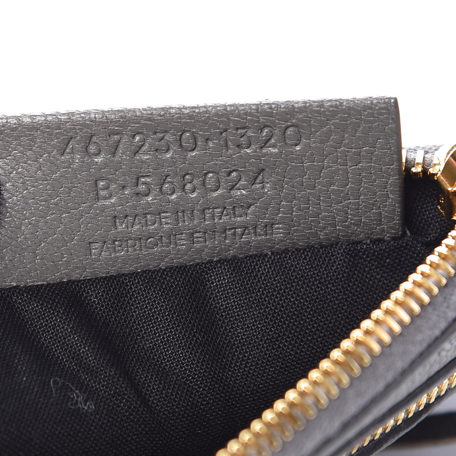 Balenciaga Chevre Agneau Arena Gold Metallic Edge Hardware Mini Pouch Gris Acier 7 of 7