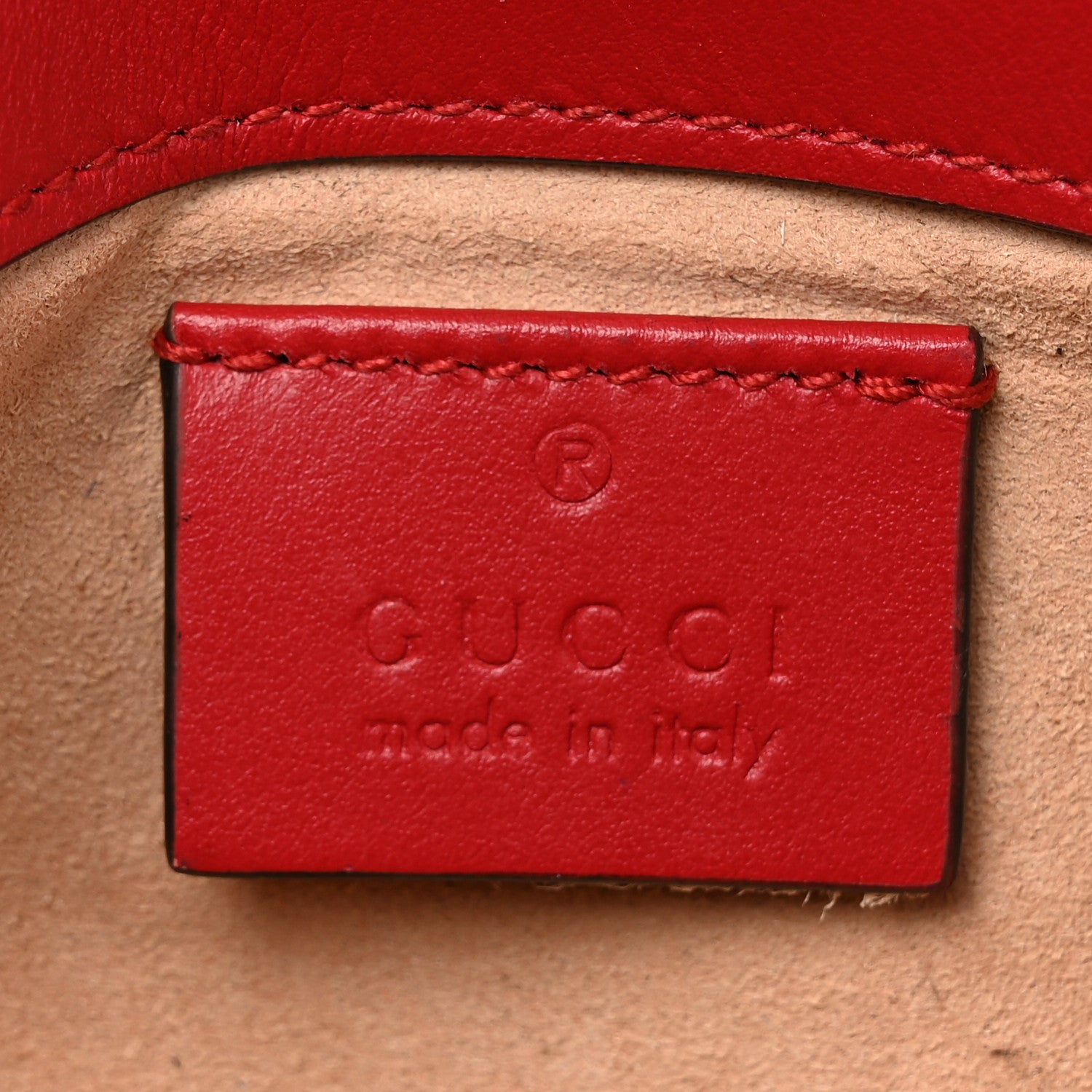 Gucci Calfskin Matelasse Super Mini GG Marmont Shoulder Bag Hibiscus Red 6 of 14