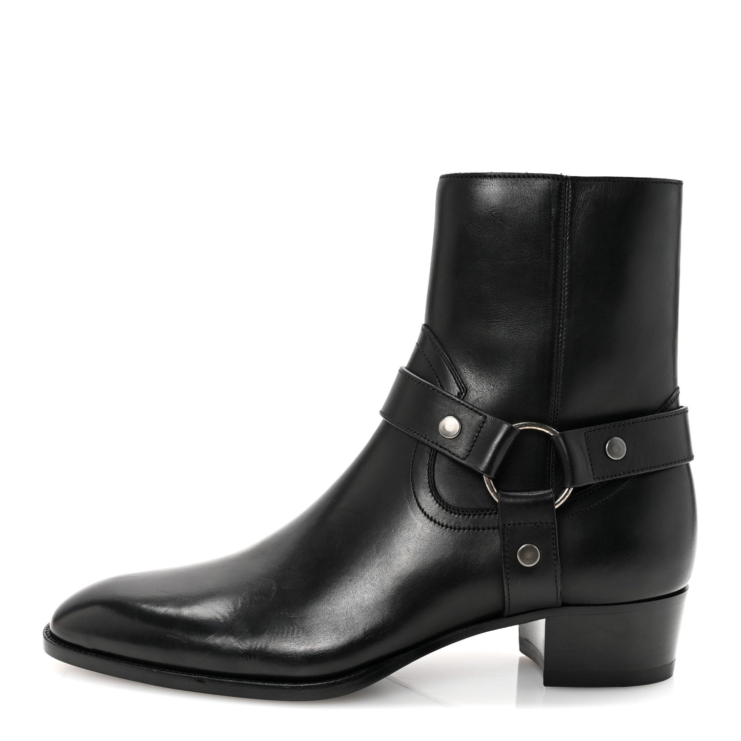 Calfskin Mens Wyatt Marrakesh Harness Ankle Boots 44 Black