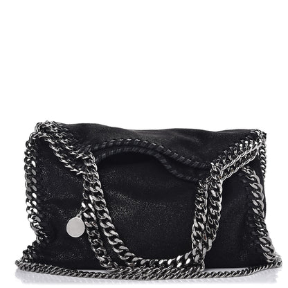 Stella McCartney Shaggy Deer Mini Falabella Fold Over Tote Black 1 of 7