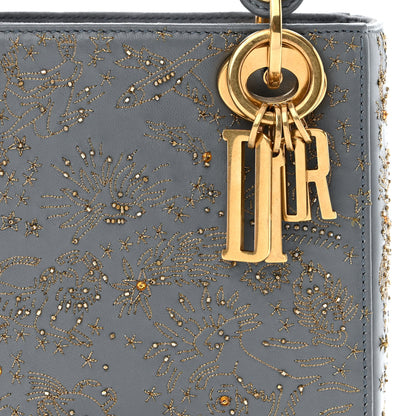 Christian Dior Lambskin Beaded Embroidered Mini Astrology Lady Dior Blue Multicolor 8 of 11