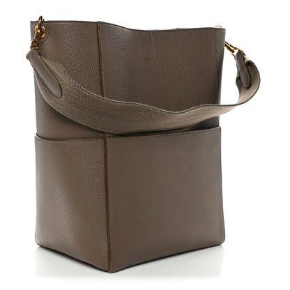 Celine Soft Grained Calfskin Sangle Bucket Bag Taupe 3 of 14