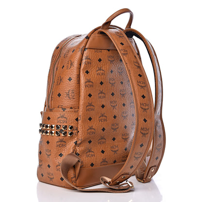 MCM Visetos Medium Side Studs Stark Backpack Cognac 3 of 16