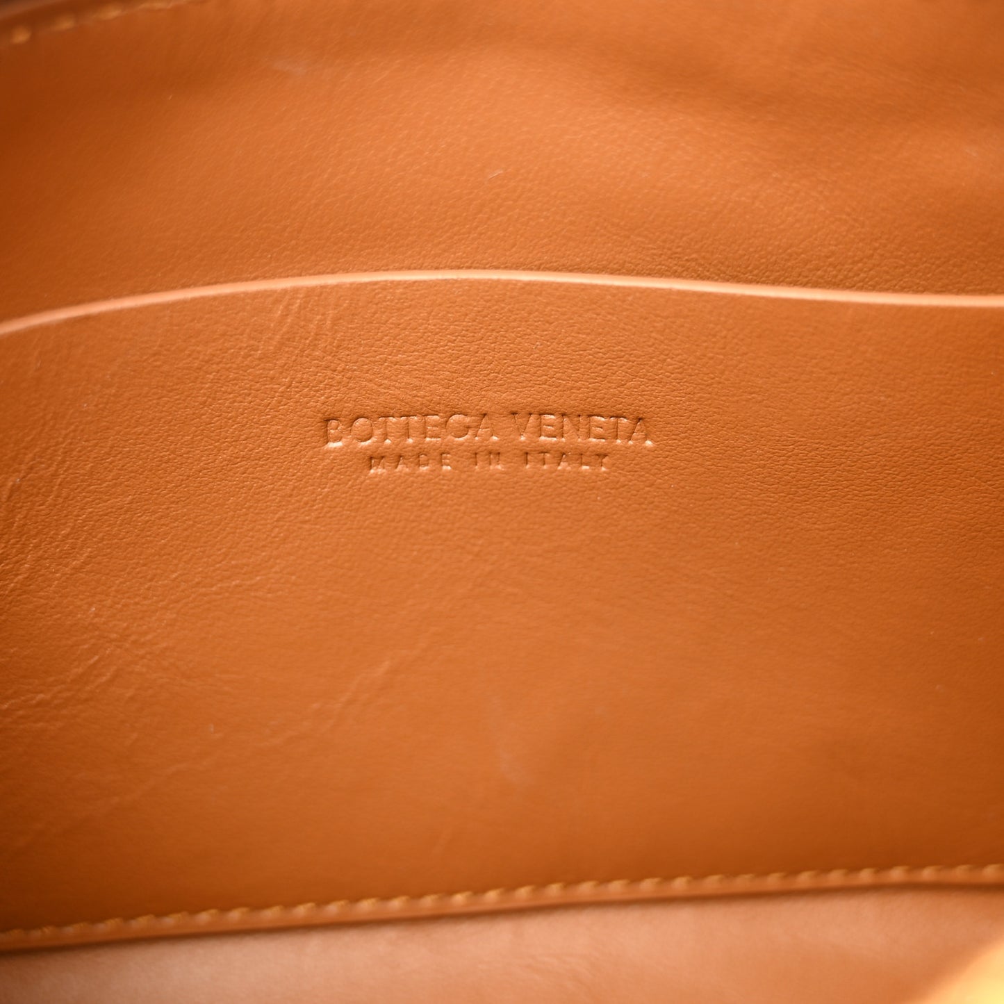 Suede Intrecciato Concert Pouch Amber