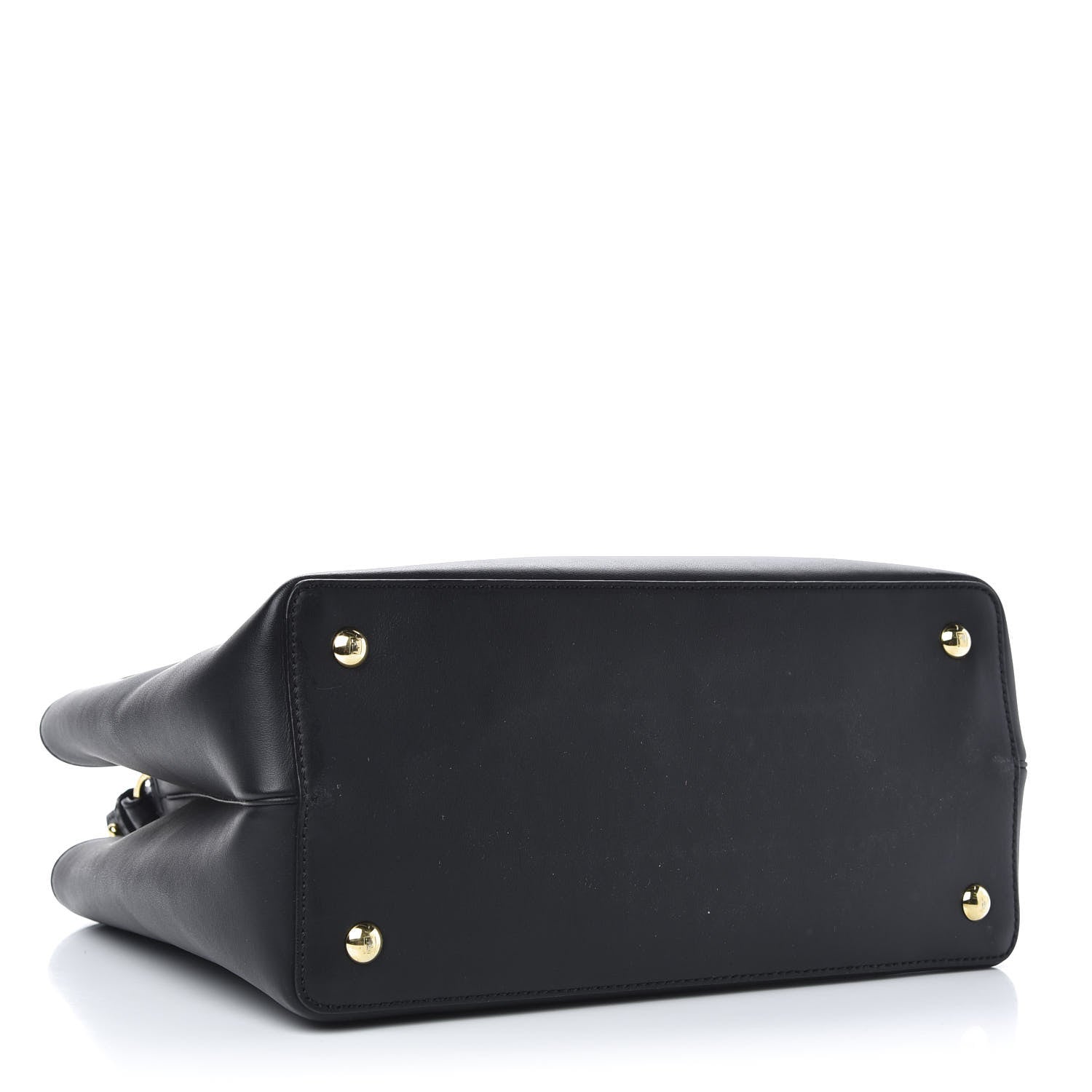 Fendi Vitello Century Metal Monster Eyes Petite 2Jours Tote Black 5 of 12