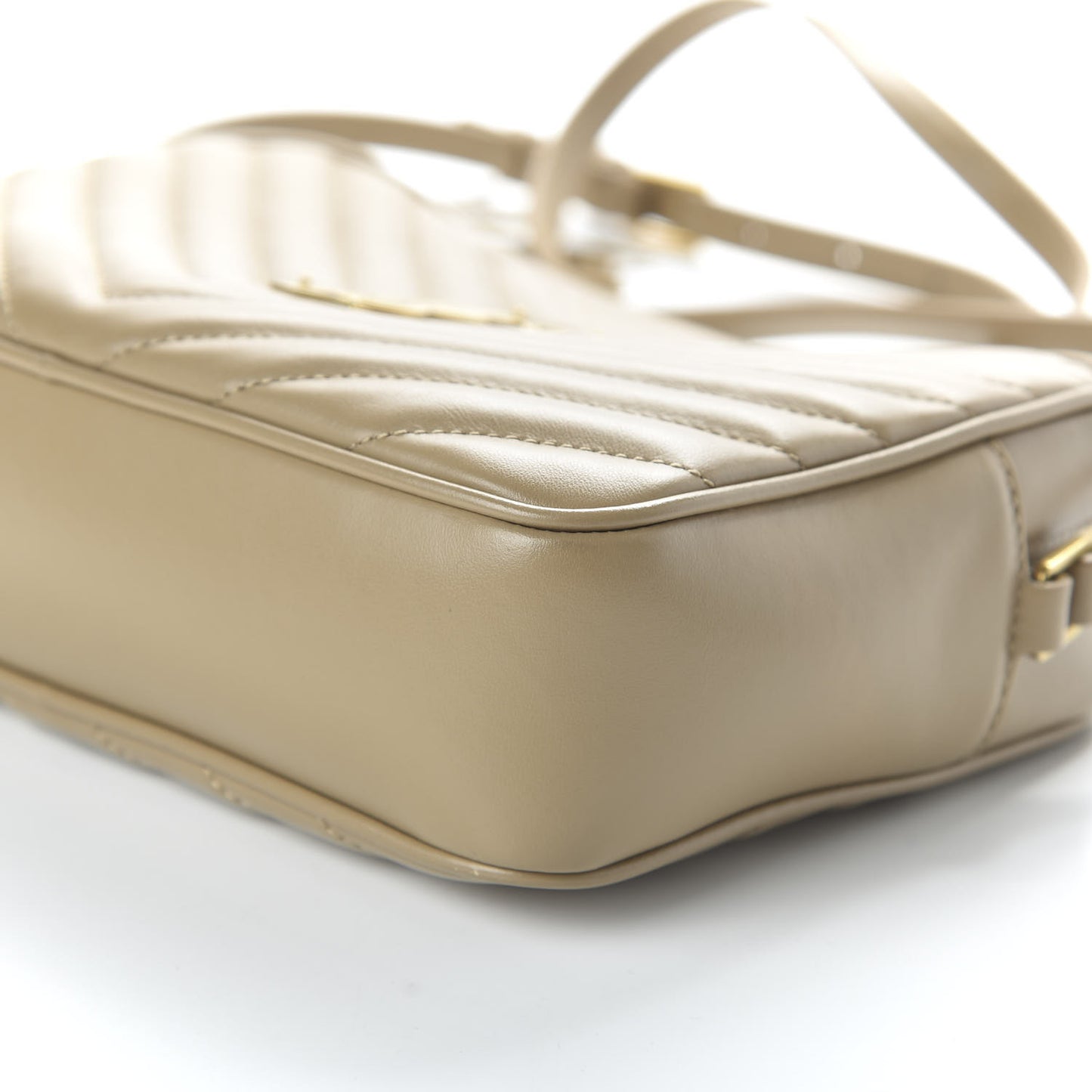 Calfskin Matelasse Monogram Lou Camera Bag Dark Latte