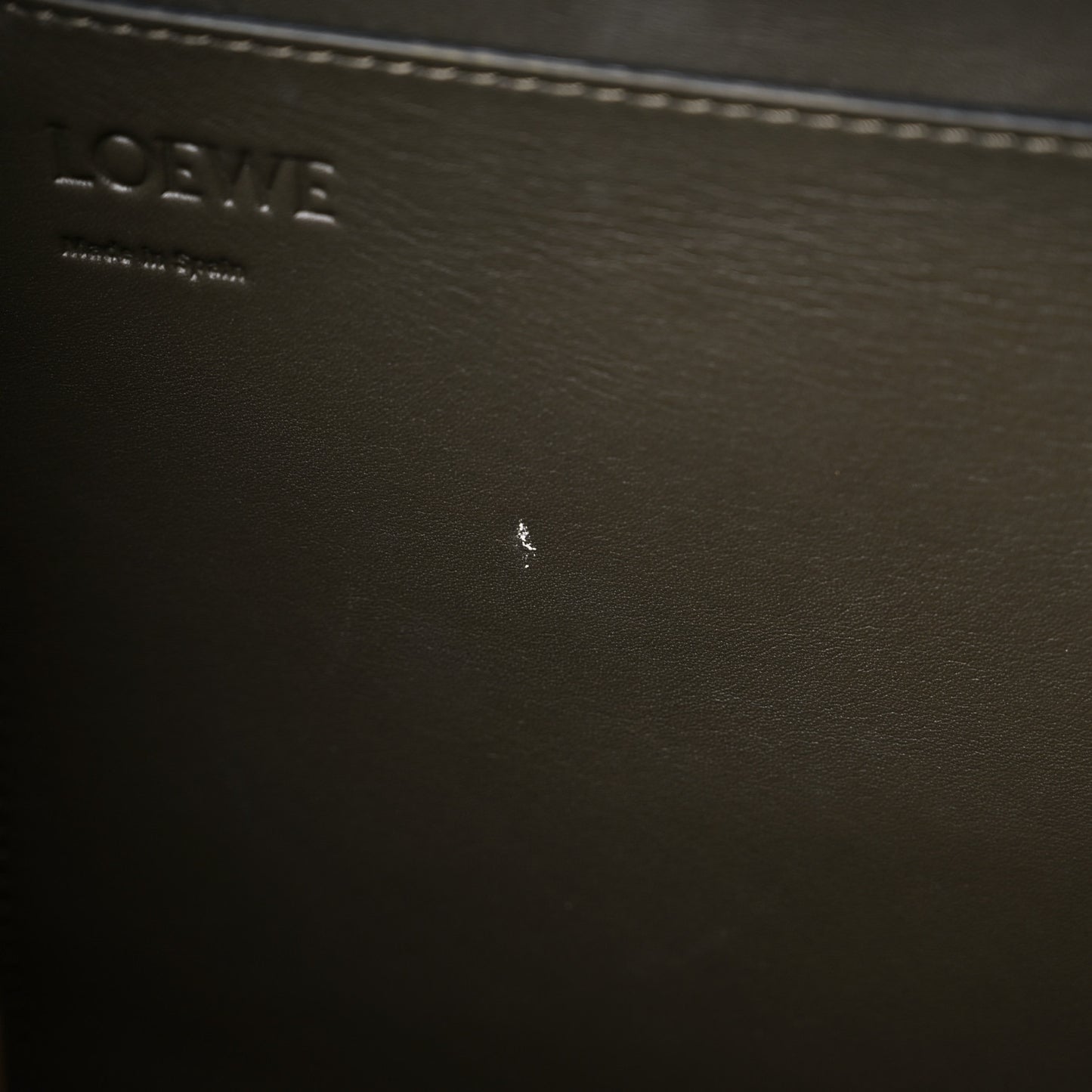 Calfskin Linen Lazo Tote Khaki Green