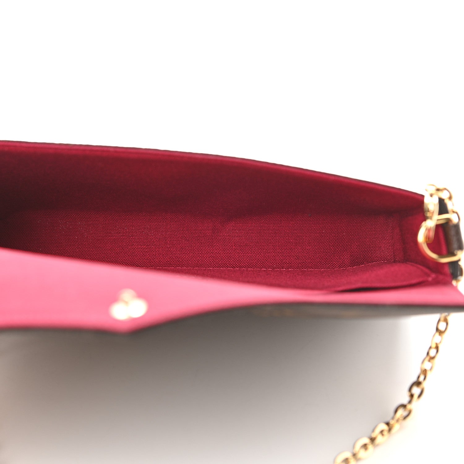 Louis Vuitton Monogram Pochette Felicie Chain Wallet Fuchsia 6 of 9