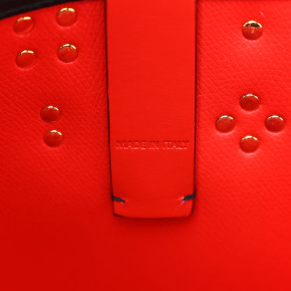 Christian Louboutin Calfskin Empire Spike Small Studded East West Cabata Tote Black Gold 8 of 12