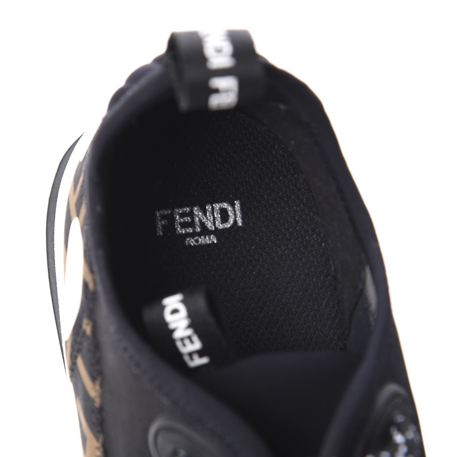 Fendi Technical Mesh Lycra FFreedom Patchwork Sneakers 35.5 Black Tobacco 8 of 11