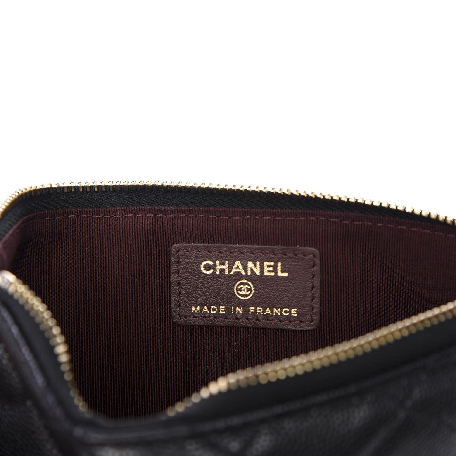 Chanel Caviar Quilted Classic Flat Wallet Pouch Black 6 of 9
