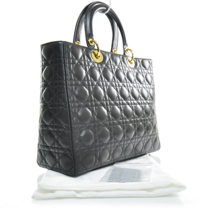 Christian Dior Leather Cannage Large Lady Dior Black 2 of 10