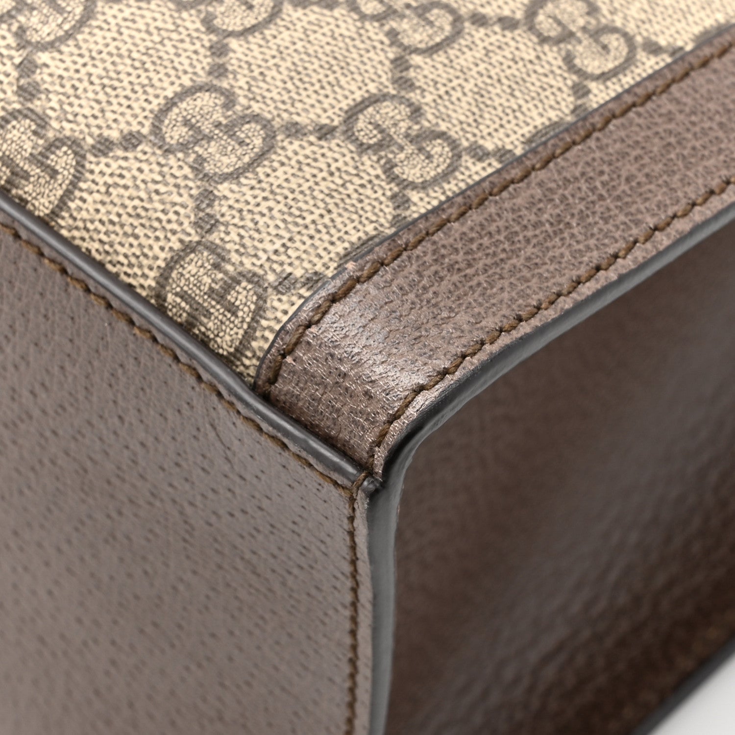 Gucci GG Supreme Monogram Web Ophidia Vertical Tote Brown 12 of 14