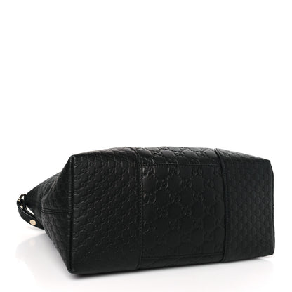 Gucci Guccissima Medium Bree Foldover Tote Black 4 of 9