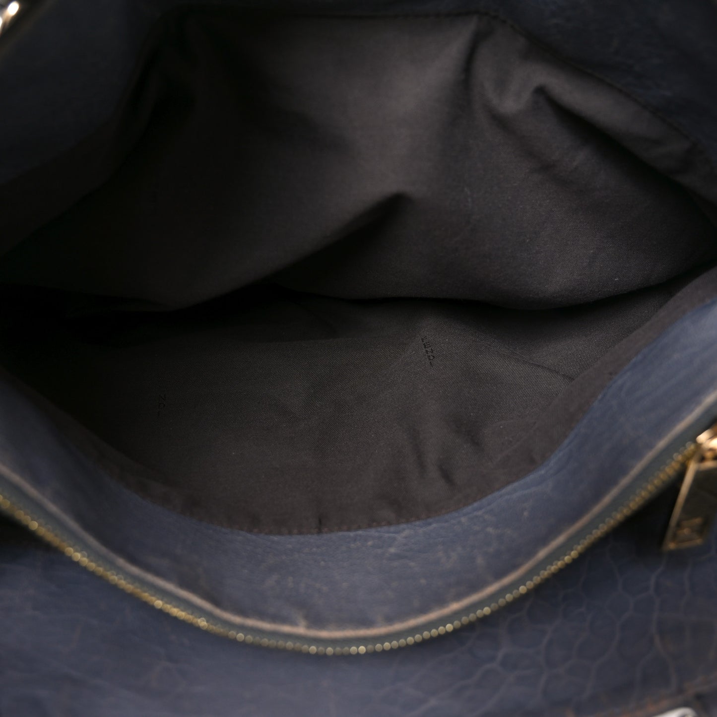 Crinkled Lambskin Mia Tote Blue
