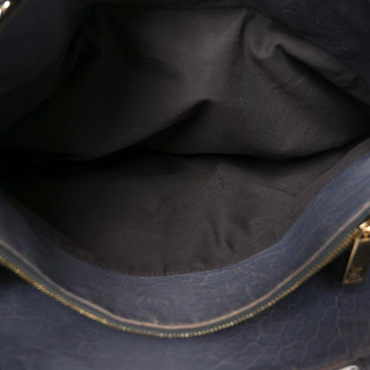 Fendi Crinkled Lambskin Mia Tote Blue 5 of 10