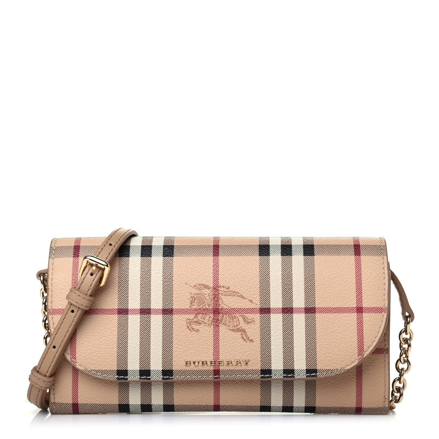 Haymarket Check Henley Wallet On Chain Mid Camel