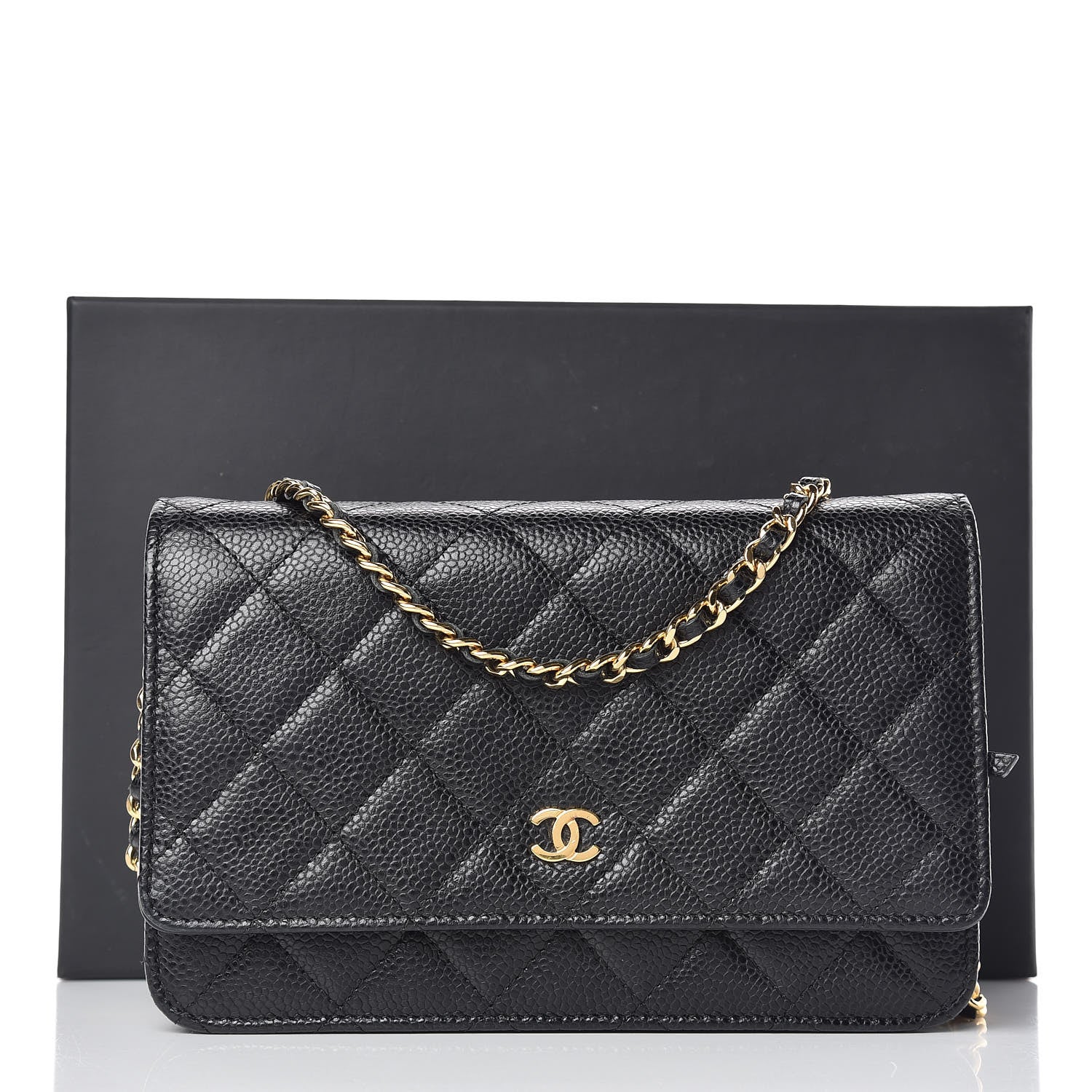 Chanel Caviar Quilted Wallet On Chain WOC Black 10 of 10