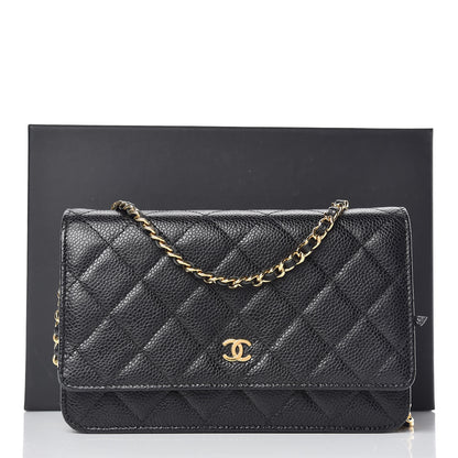 Chanel Caviar Quilted Wallet On Chain WOC Black 10 of 10