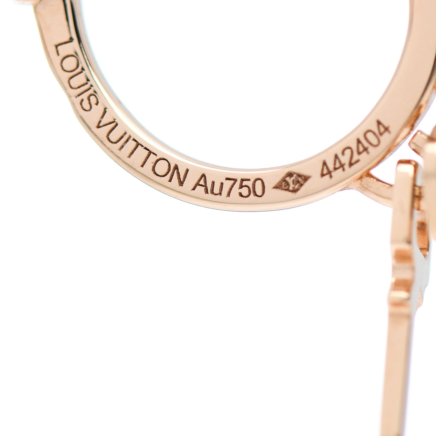 18K Pink Gold Lockit Hoop Earrings