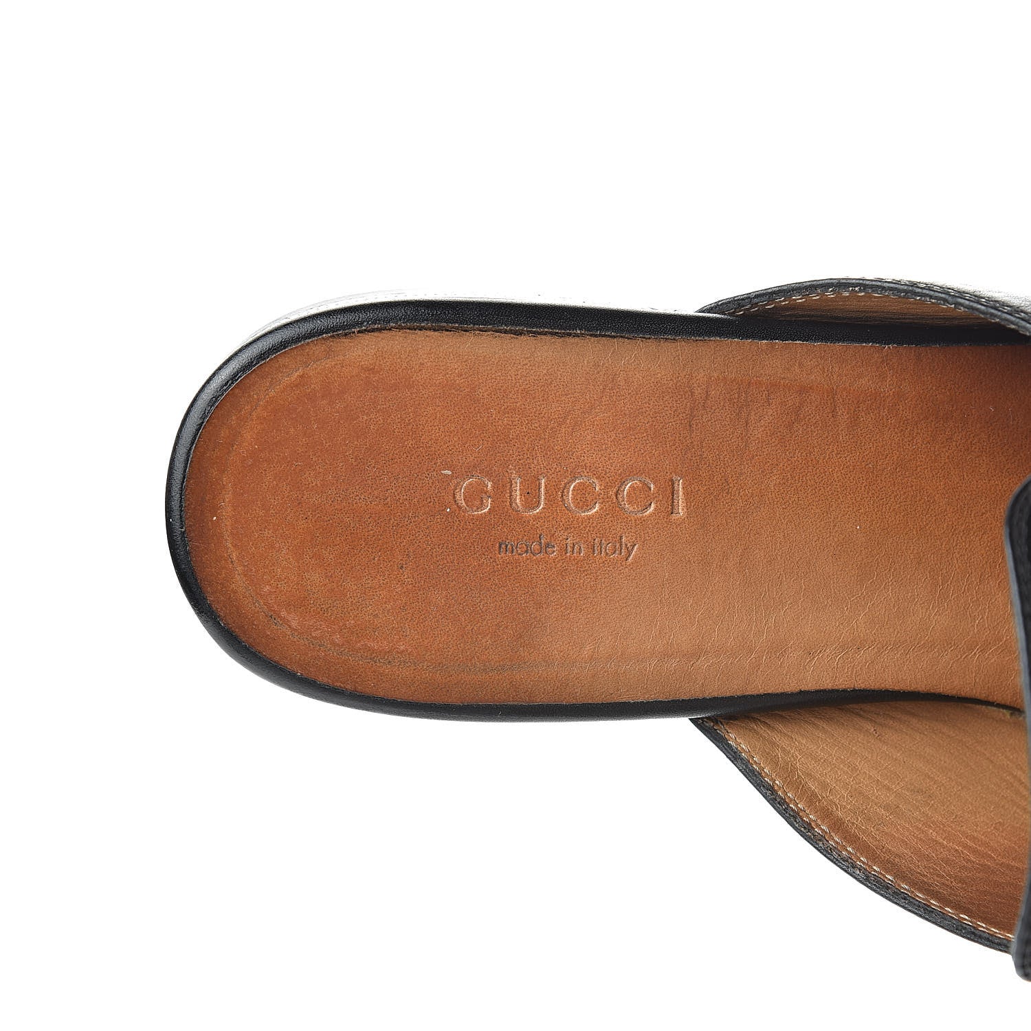 Gucci Calfskin Womens Princetown Slippers 37.5 Black 7 of 17