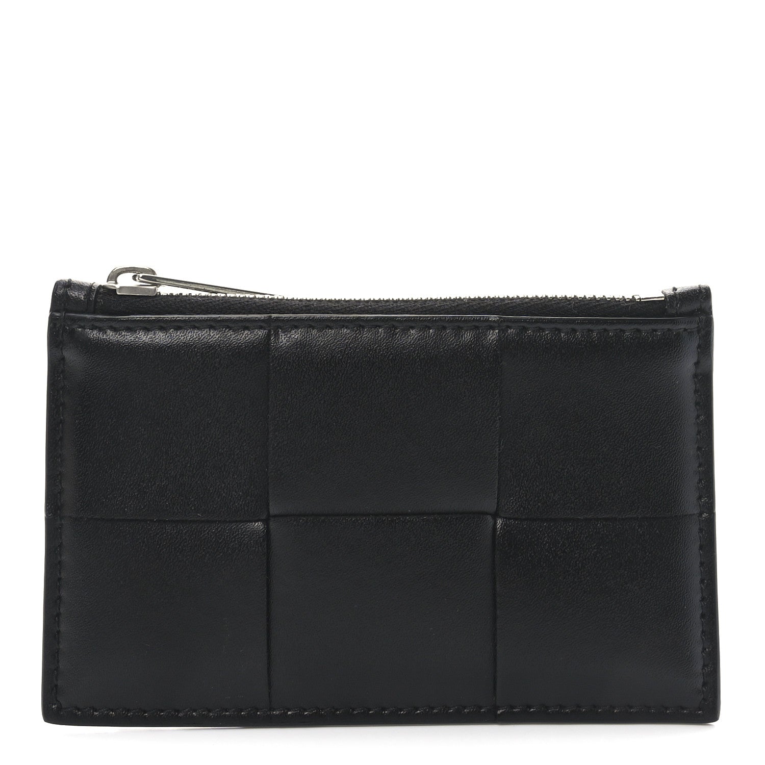 Bottega Veneta Nappa Maxi Intrecciato Zip Card Holder Black 1 of 6