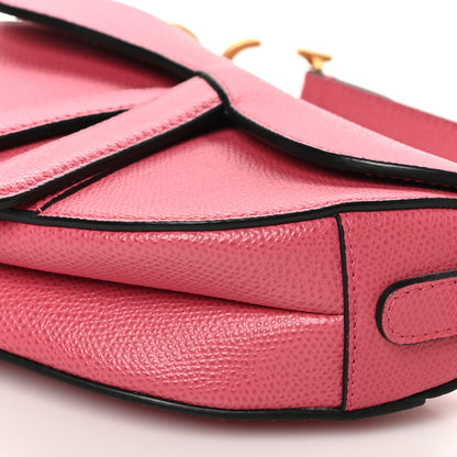 Christian Dior Grained Calfskin Mini Saddle Bag Pink 10 of 10